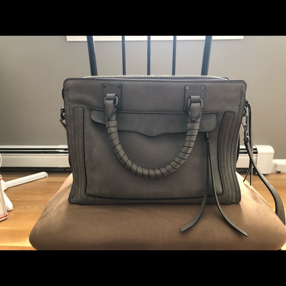 Rebecca Minkoff grey top handle and crossbody bag